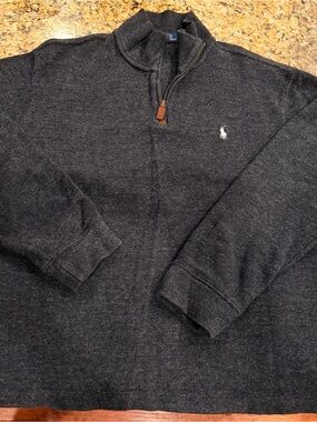 Ralph Lauren Charcoal Heather Quarter-Zip Pullover